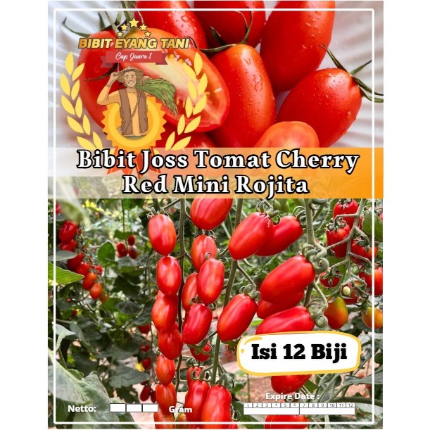 Bibit Joss Tomat Cherry Red Mini Rojita | Biji Benih Tomat Cherry Merah Mini | Tomat Cherry