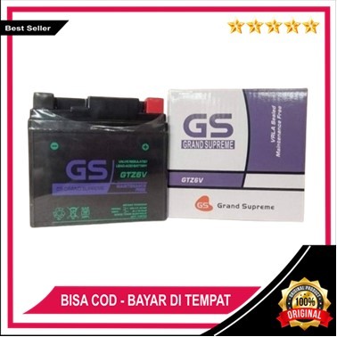 AKI GS Grand Supreme GS GTZ6V AKI KERING AKI  MOTOR PCX NMAX SONIC VARIO ACCU KERING AKI MOTOR CBR C
