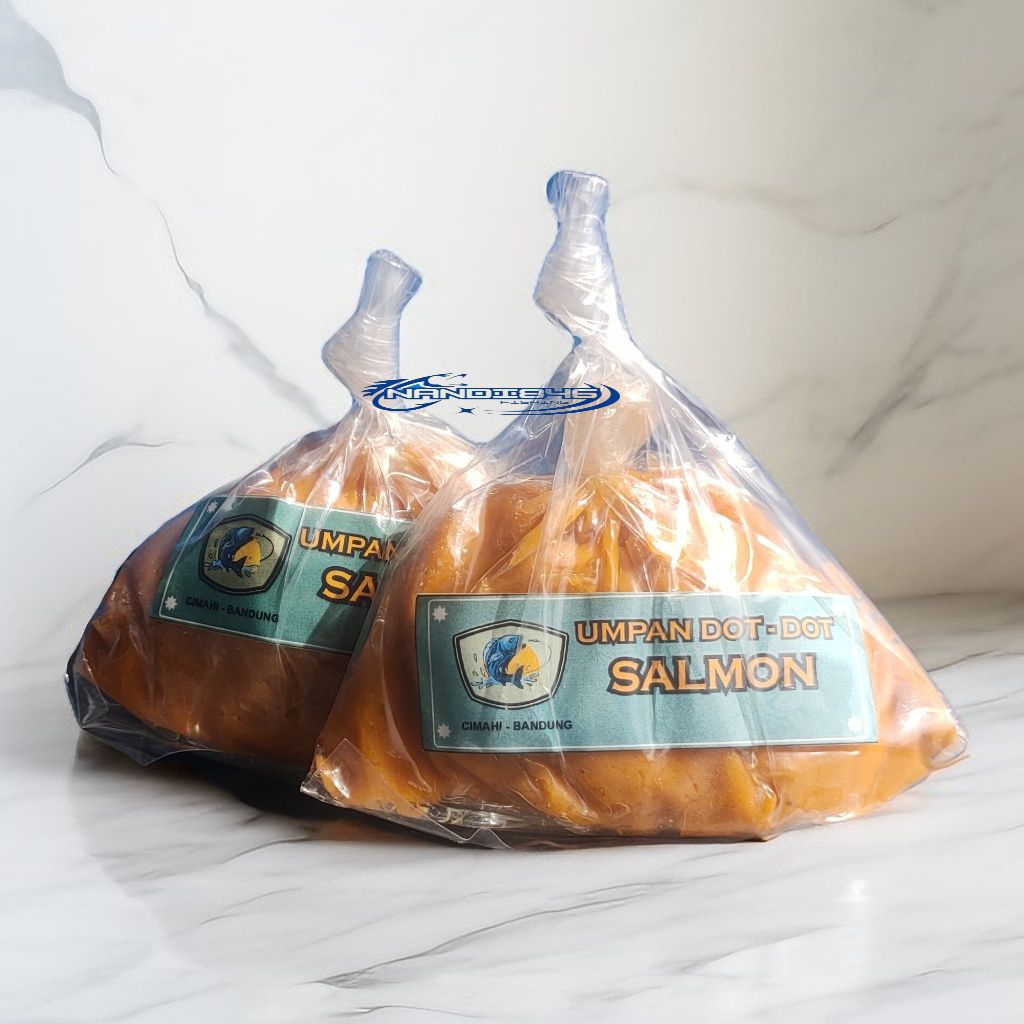 Dot-dot super salmon, umpan pancing ikan mas amis gurih