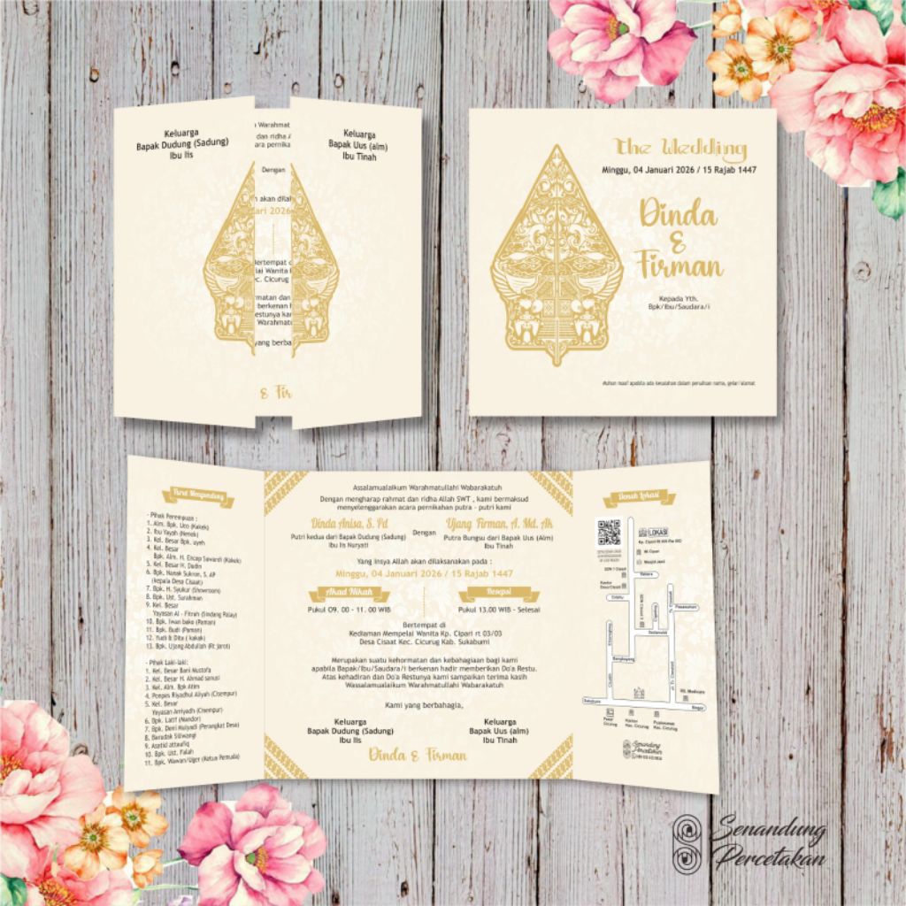 PREMIUM Undangan pernikahan Khitanan Glossy design custom mewah murah adat jawa