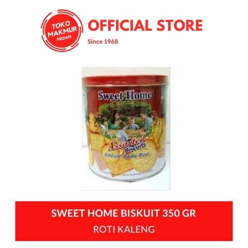 BISKUIT KALENG ASSORTED SWEET HOME 350 GR - ROTI KALENG