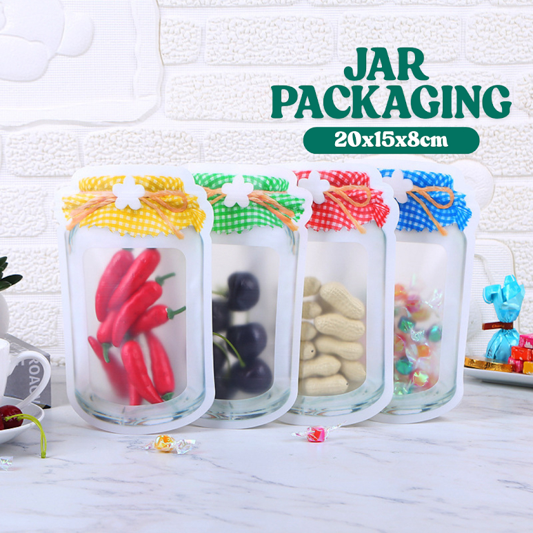 Plastik Goodie Bag Toples Jar Packaging Ziplock Snack Kue Cookies Zipper Kemasan Souvenir Hampers Ul