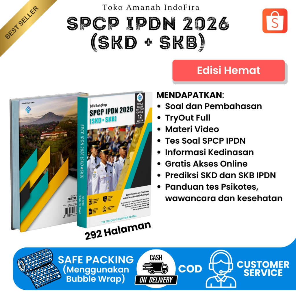 Terbaru Buku SPCP IPDN 2026 [SKD + SKB] (Edisi Lengkap + Free E-Learning) Sesuai Kisi" IPDN 2026