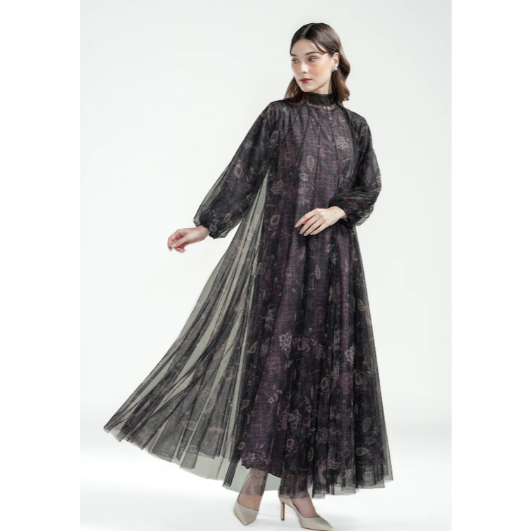 benang jarum x raisa festive finesse flowy dress