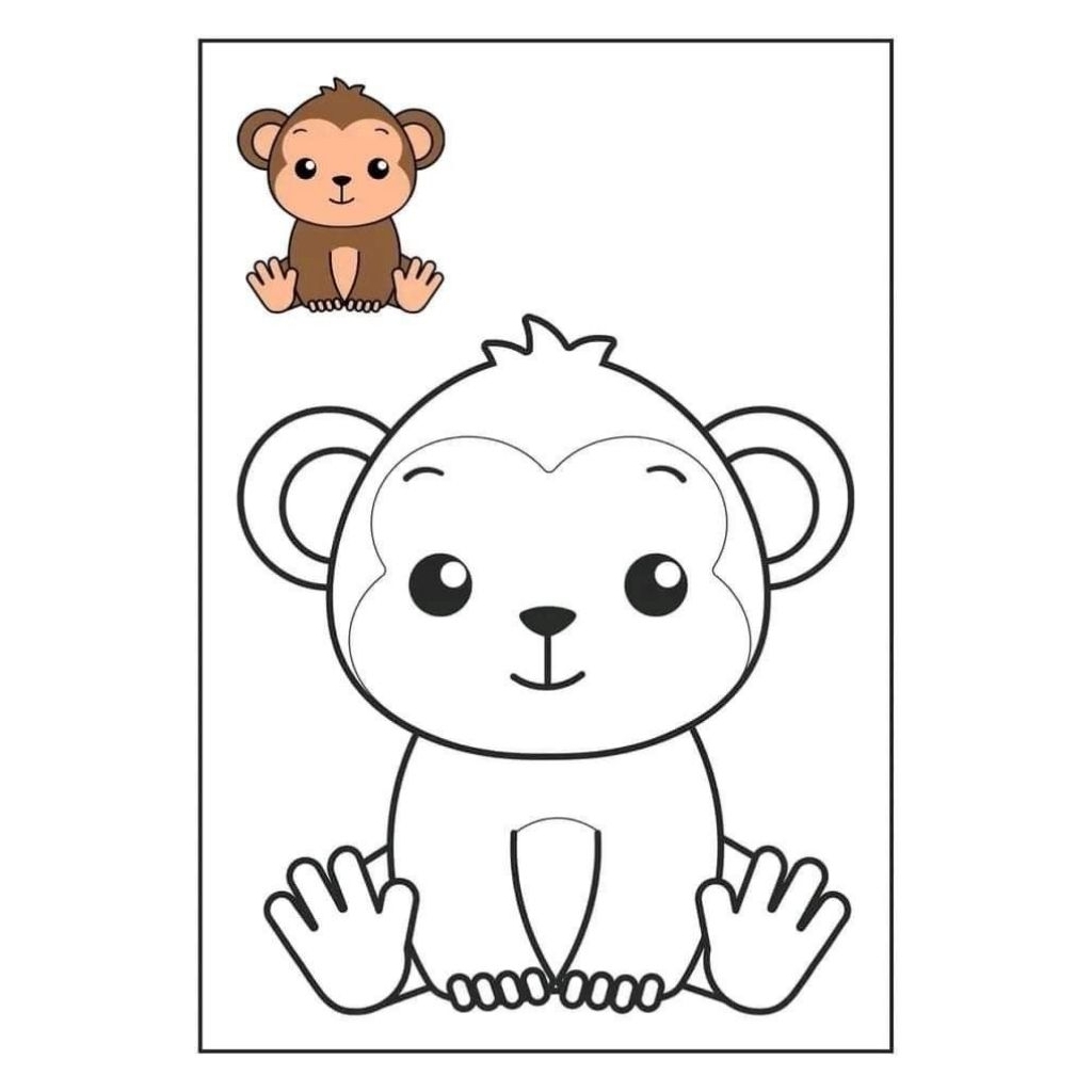 50 LEMBAR KERTAS KARAKTER HEWAN UNTUK BELAJAR ANAK TK MEWARNAI KERTAS GAMBAR EDUKASI ANAK TK GAMBAR 