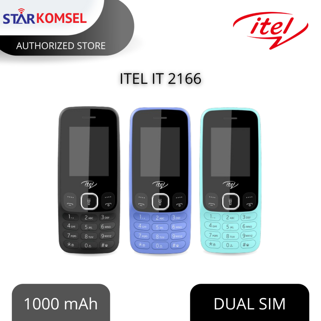 HP ITEL IT 2166 NEW DUAL SIM GARANSI RESMI ITEL INDONESIA