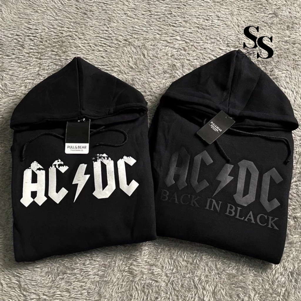 Hoodie ACDC PULL&BEAR Black premium Authentic Full Tag