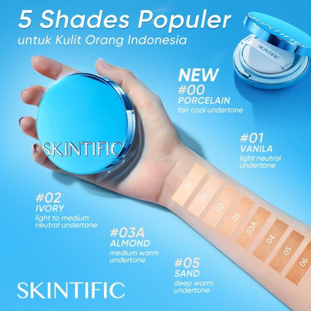 Cushion Foundation Skintific Biru