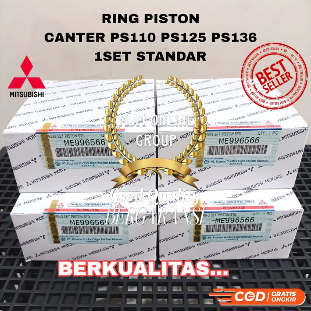 RING PISTON SET STANDAR MITSUBISHI CANTER PS125 125PS ORIGINAL