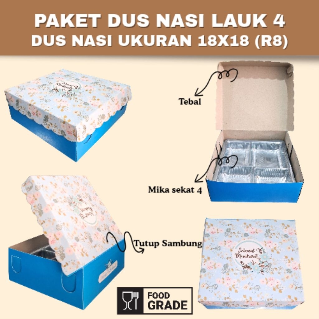 Paket Dus Hajatan/ Dus Nasi R8/ Dus Nasi Slametan/ Dus Nasi ukuran 18 x 18/ Dus Nasi Murah