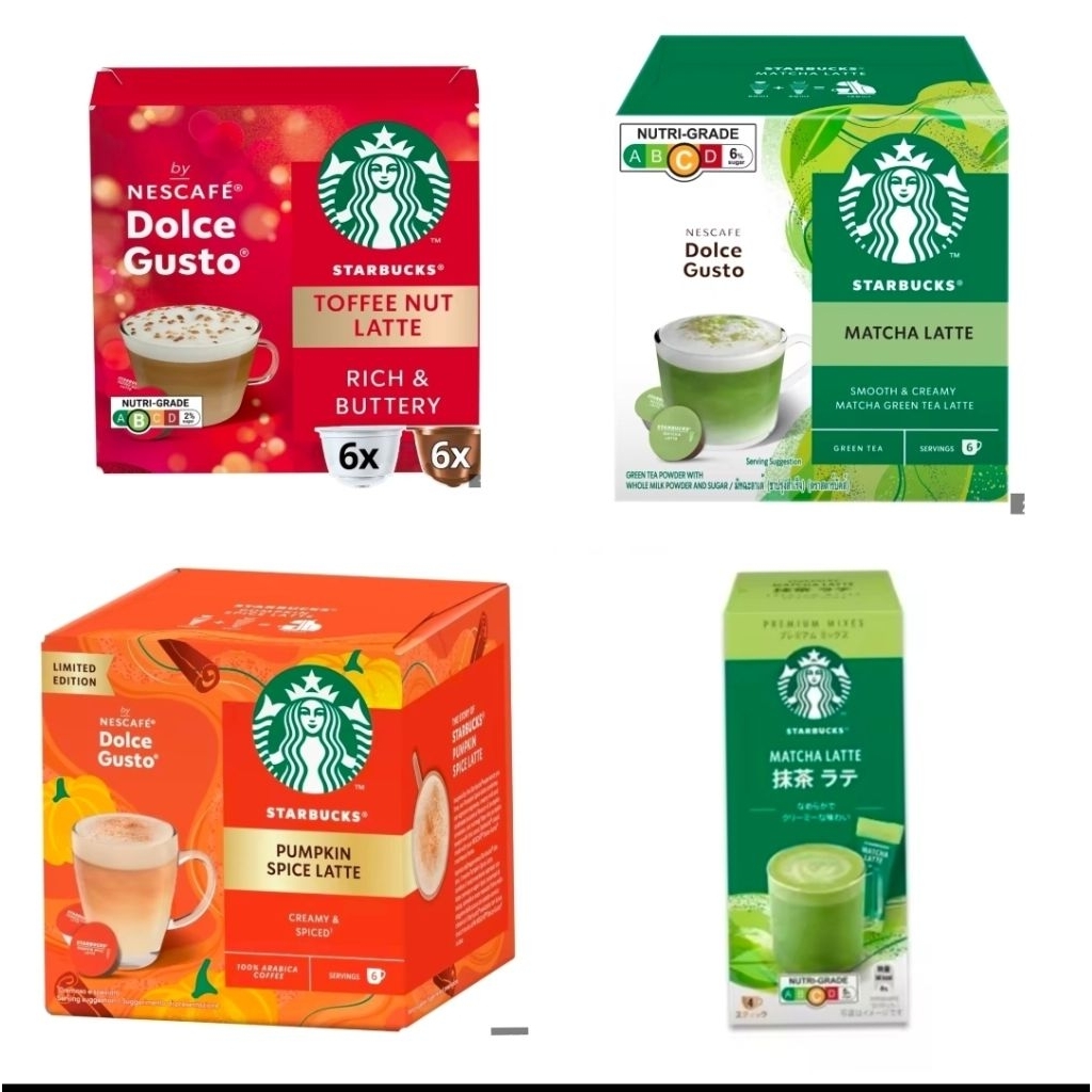 Starbucks Matcha Latte/Toffee Nut/Pumpkin Latte
