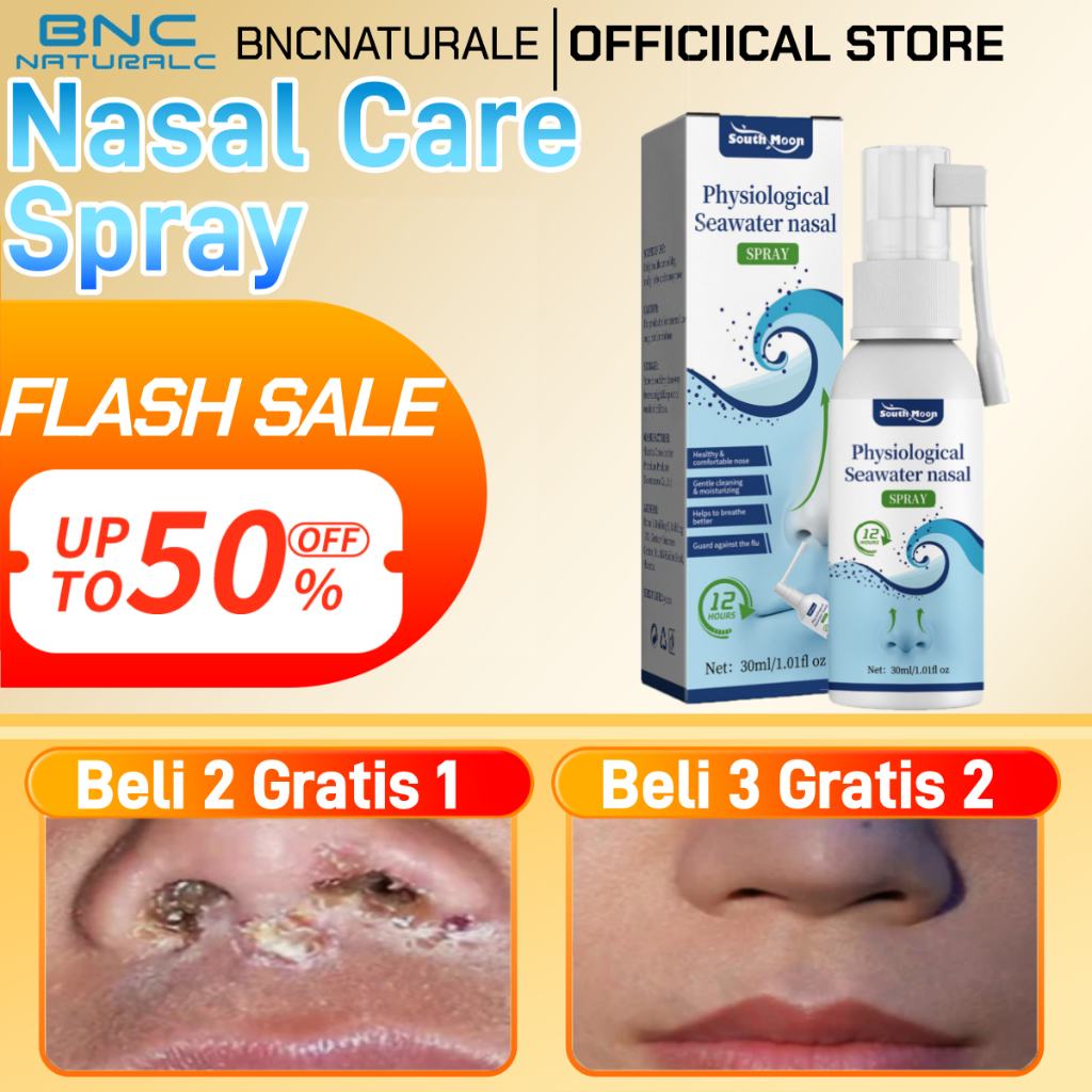 Bncnaturale Nasal Spray Obat Sinusitis Semprotan Hidung Pelega Hidung Tersumbat Obat Polip Hidung Na