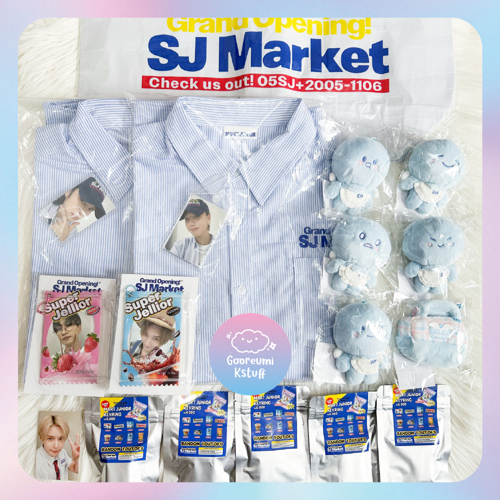[READY & PO] Super Junior Grand Opening SJ MARKET Official Merch ~ Doll Keyring, Photocard, Bag dll 