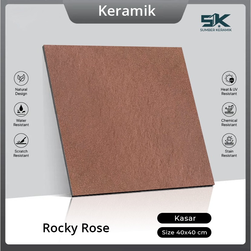 KERAMIK LANTAI ROCKY ROSE 40X40