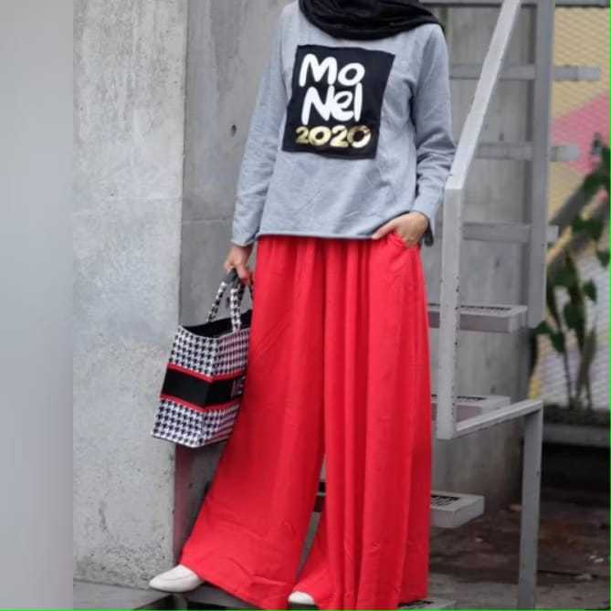 [MONEL] Delilah Pants red Kulot