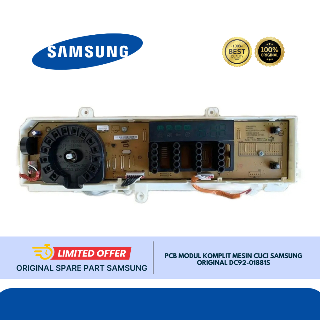 PCB MODUL KOMPLIT MESIN CUCI SAMSUNG WW95K5410UW ORIGINAL DC92-01881S