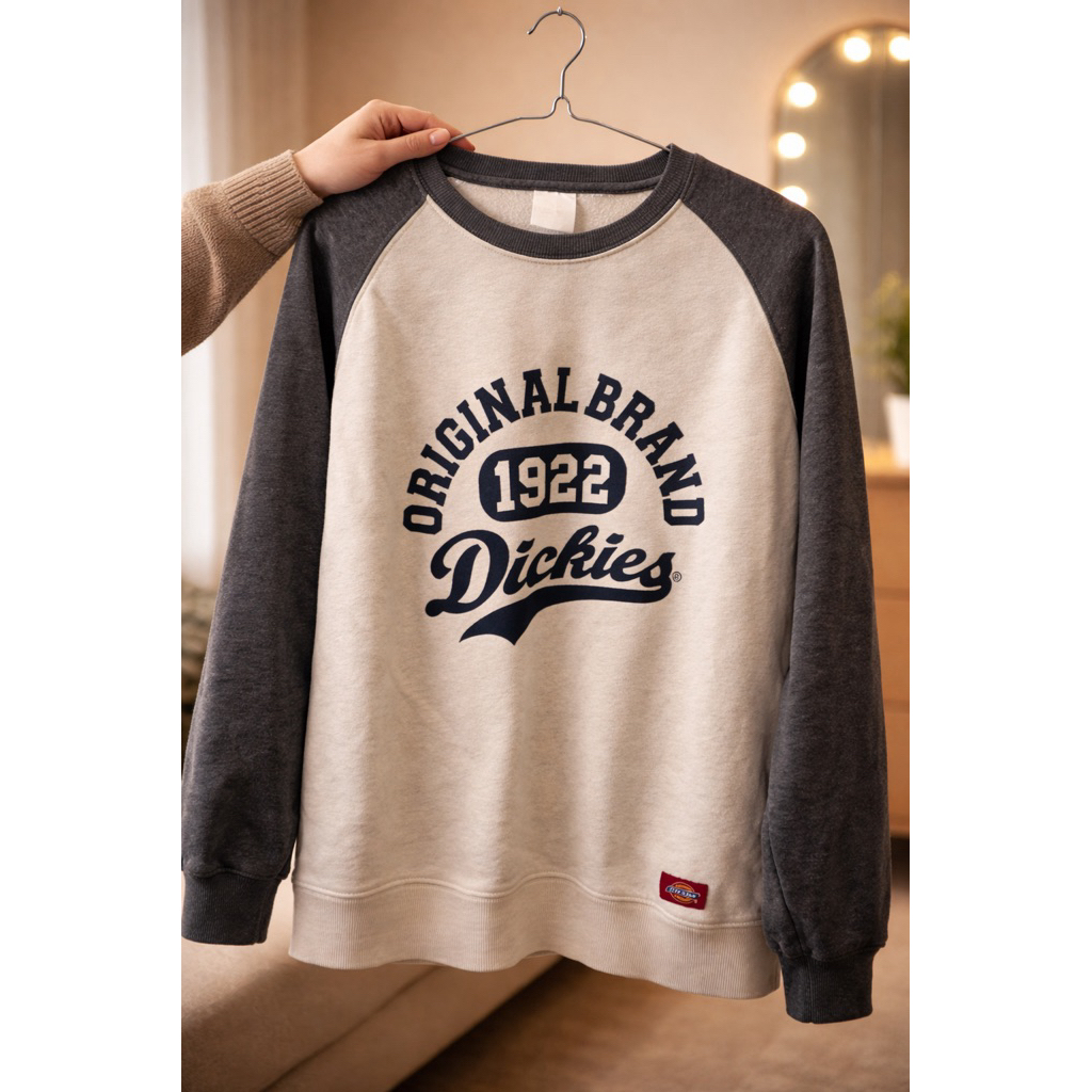 Preloved Sweater Crewneck Dickies Original 1922 Raglan | Unisex Casual Premium