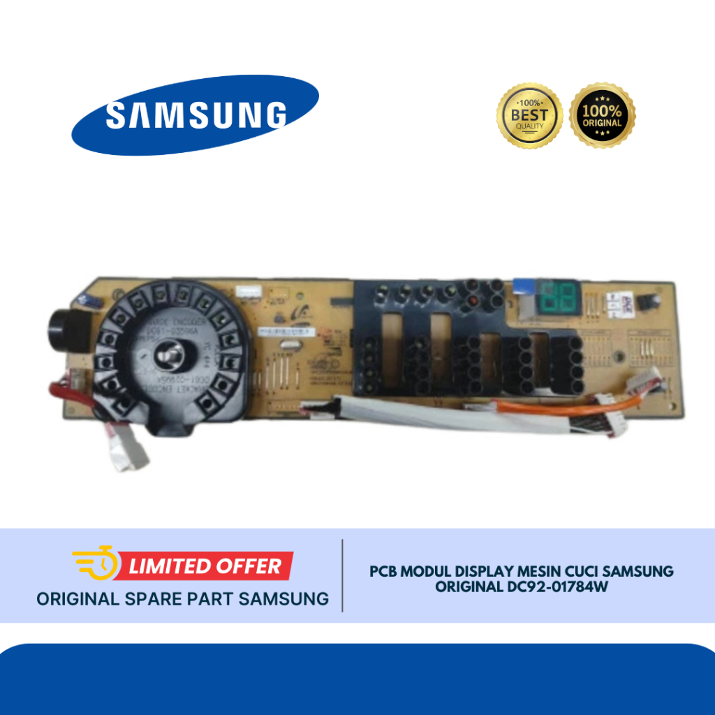 PCB MODUL DISPLAY MESIN CUCI SAMSUNG WW65J3283LW ORIGINAL DC92-01784W