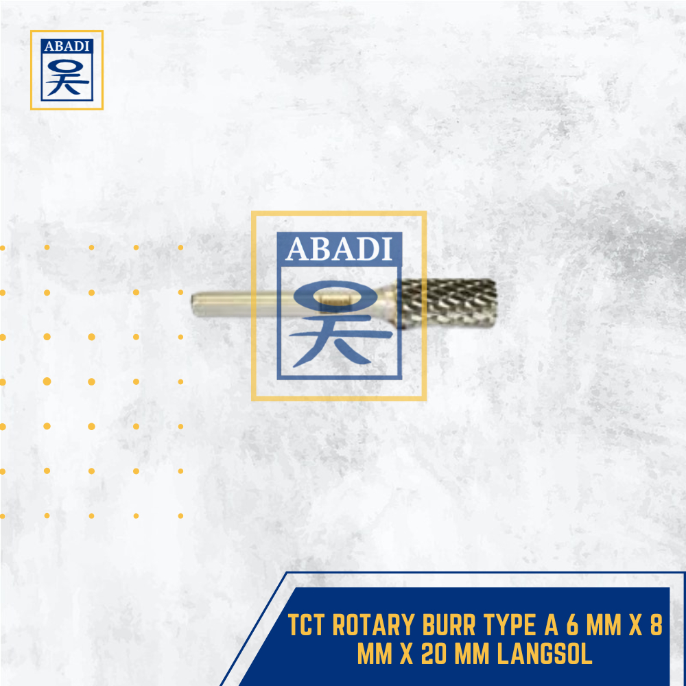 TCT ROTARY BURR TYPE A 6 MM X 8 MM X 20 MM LANGSOL