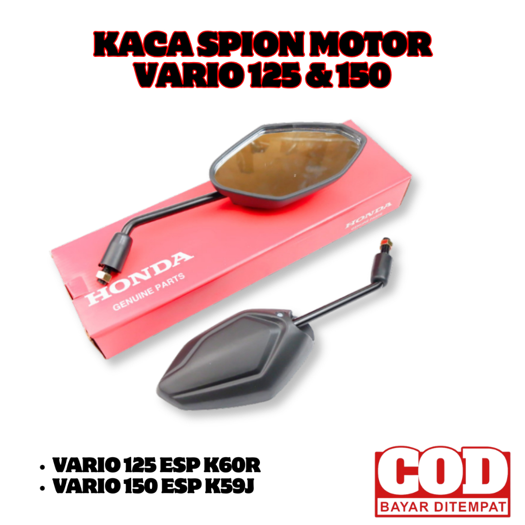Ori Kaca Spion Motor Vario 125 & 150 / Spion 1 Set Kanan Kiri Honda Vario 125 & Vario 150 - K59 orig