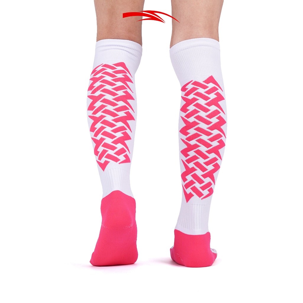 Kaos Kaki Bermen'go Futsal Sepakbola Soccer Shock - White Pink