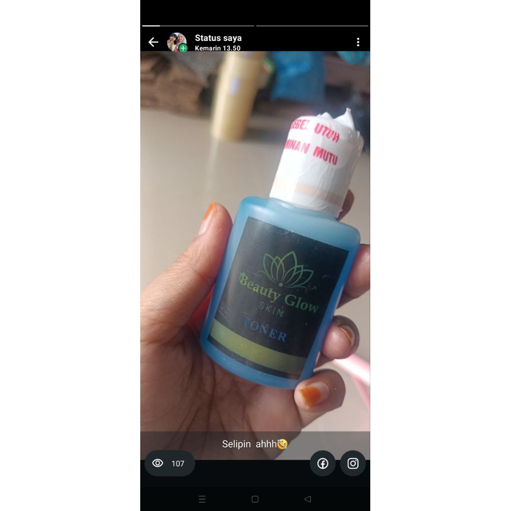 toner biru beauty glow 30ml/ toner biru lidya beauty skin/toner biru beauty skin