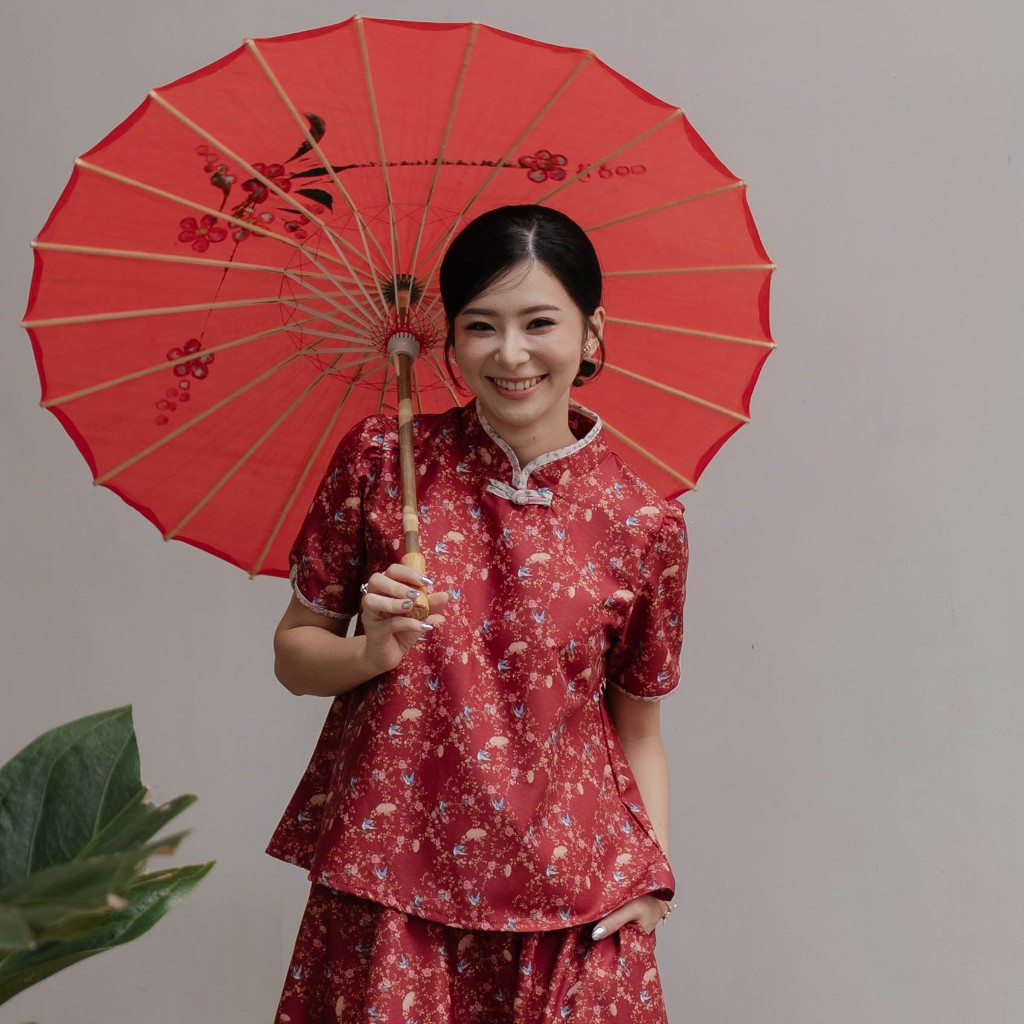 Beatrice Clothing Surabaya Ling Blouse - Blouse Motif Kerah Shanghai