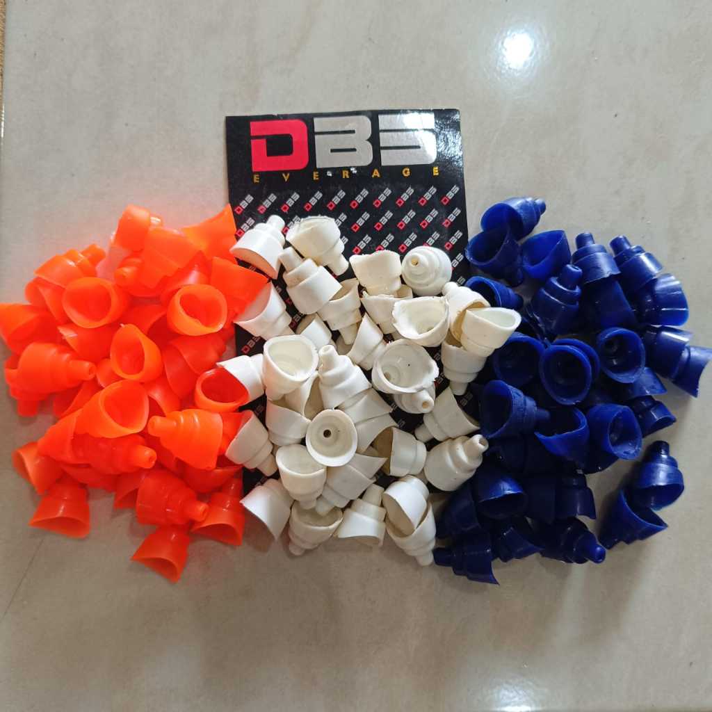 COD HARGA 1PAK ISI 36PC TUTUP Nepel / Karet Nepel Ruji Variasi DBS Warna ORANGE BIRU PUTIH COVER PEL