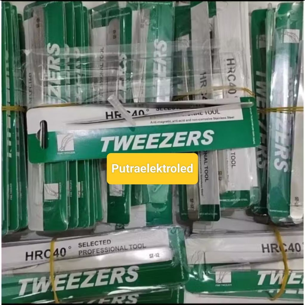 Pinset ST12 Pinset Lurus Lancip / Pinset Pembersih Bulu Walet ST-12