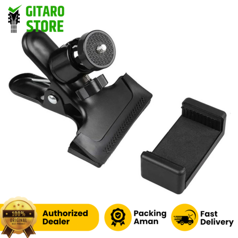 Stand Instrument Ke Hp Stand Holder Gitar Selfie Hp Stand Jepit Hp Clamp Jepit handphone bisa ke Sta