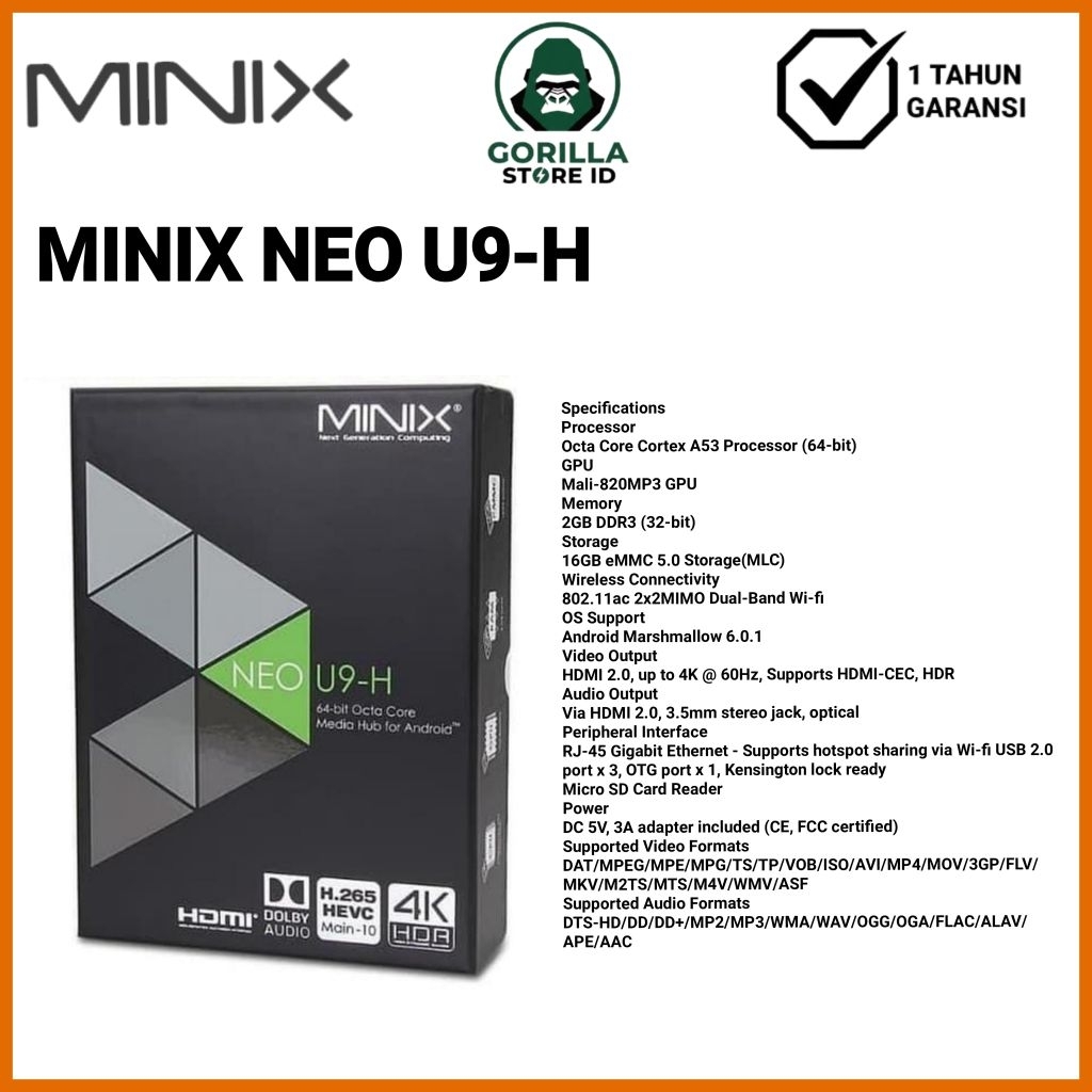 ANDROID TV Box MINIX NEO U9H
