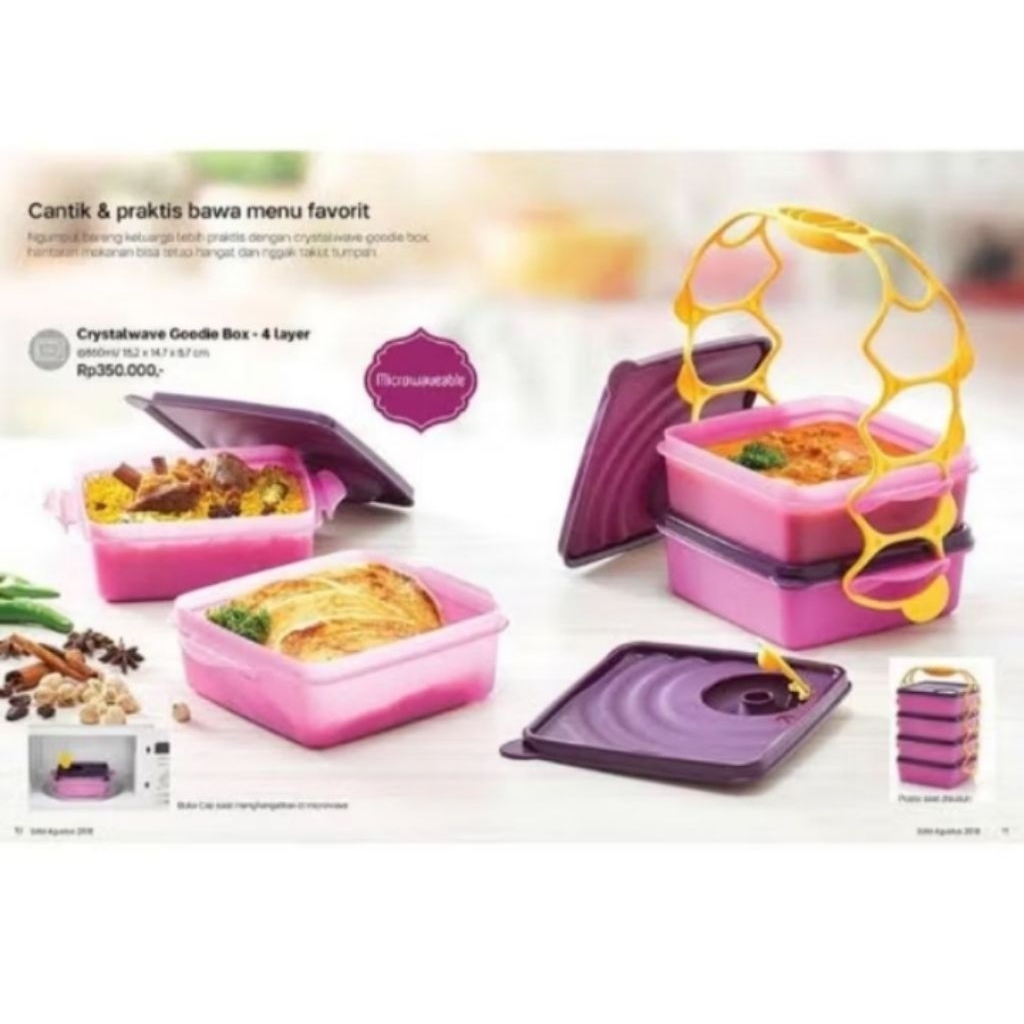 Cristalwave goodie box Tupperware. Rantang limited