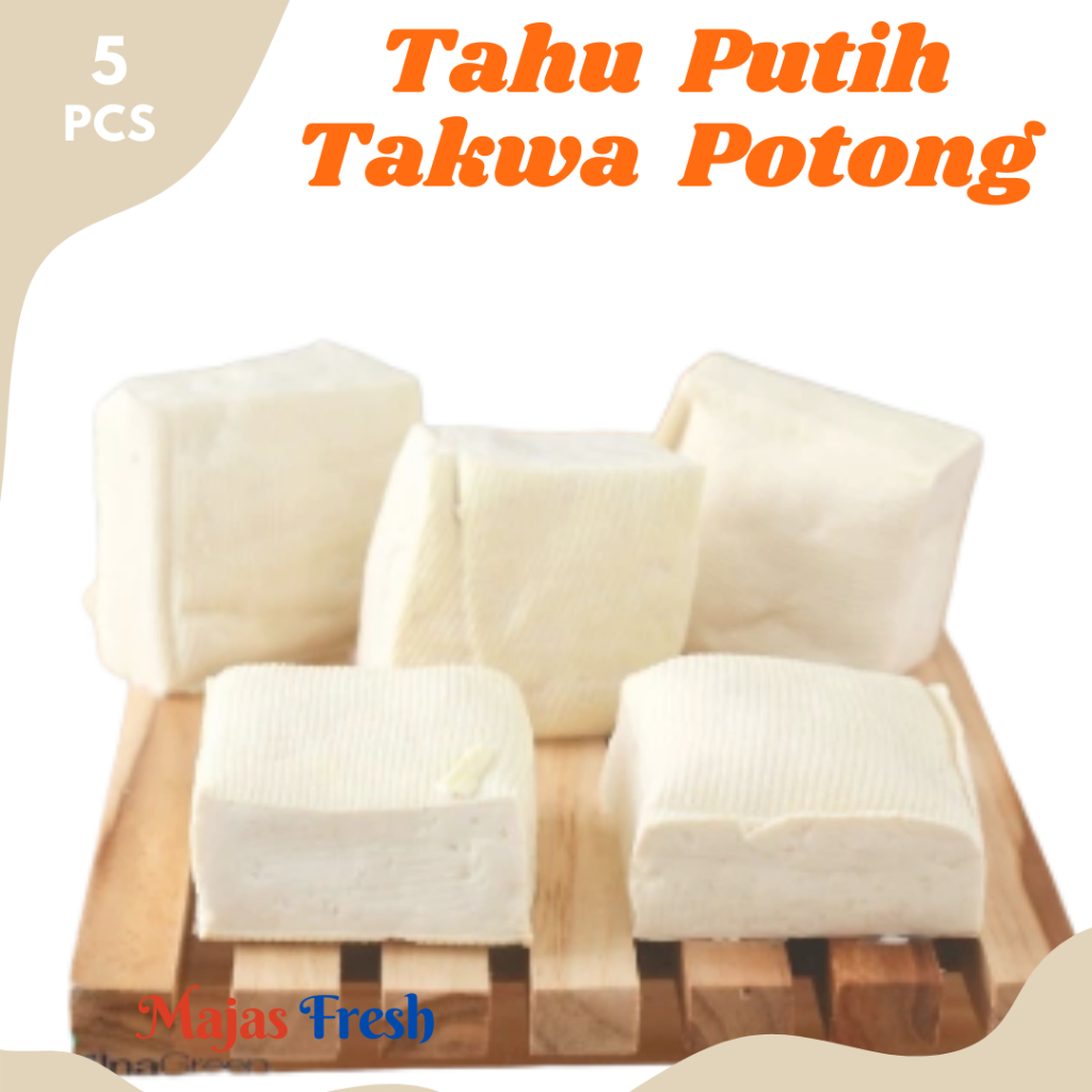 TAHU PUTIH POTONG Kotak Segar - Tahu Takwa Putih Potong Fresh | Isi 5 Pcs [ Harga Per BKS ]