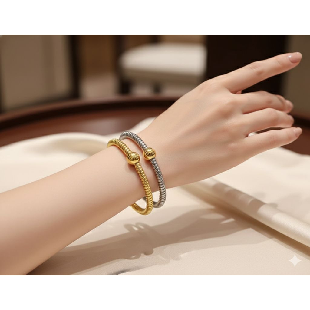 gelang tangan tinju asli titanium wanita