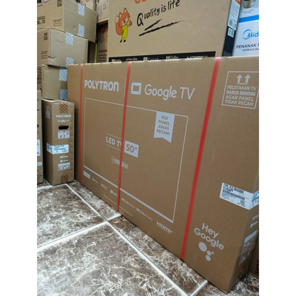 tv polytron 50inch 4K UHD tv led polytron google tv PLD 50UG5059
