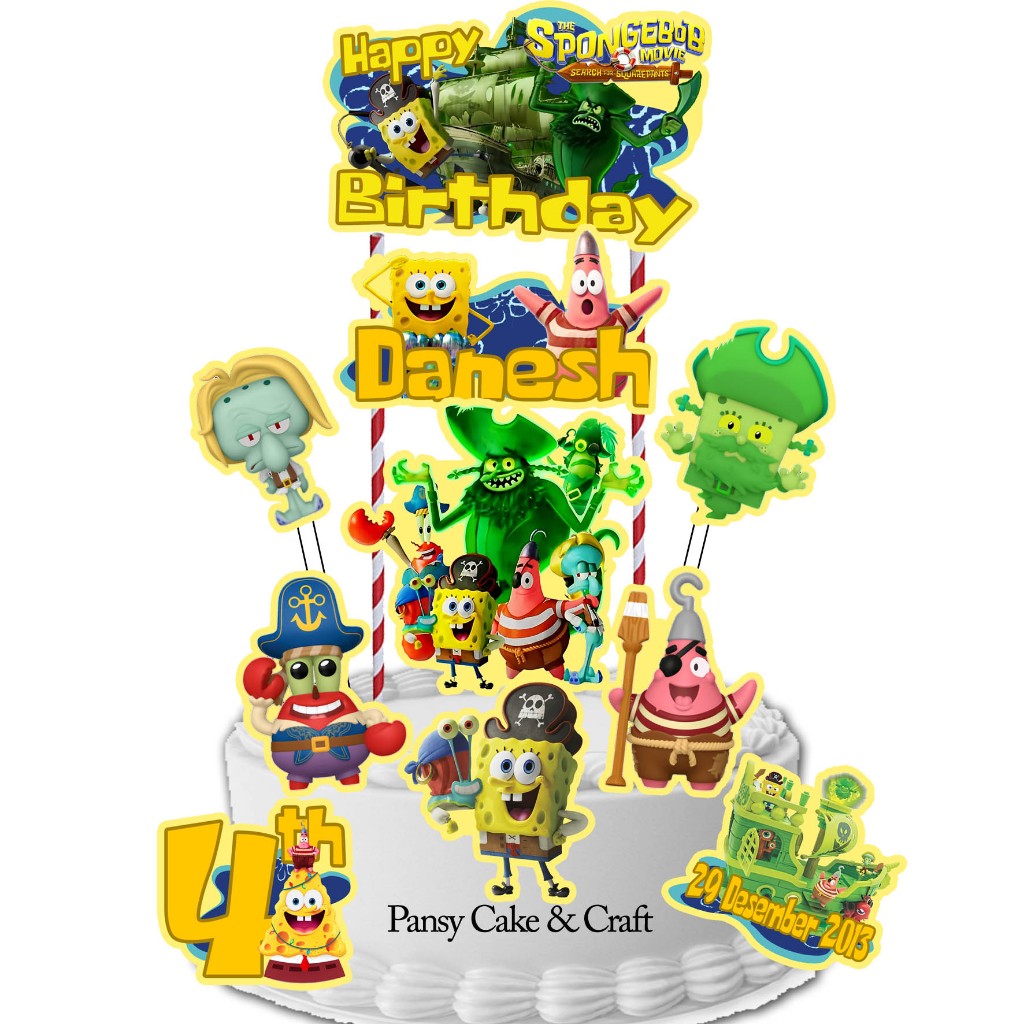 Cake topper Spongebob EKONOMIS