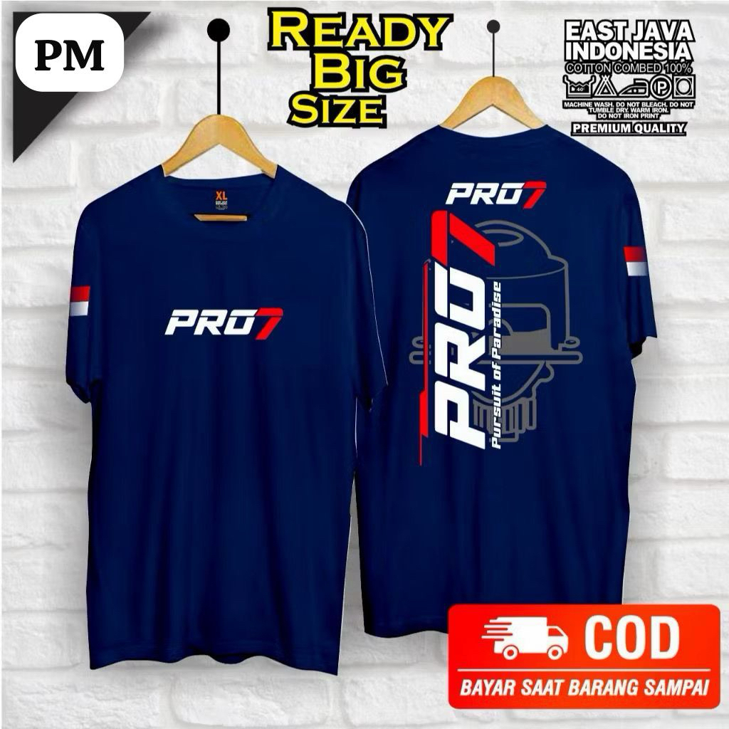 baju kaos PRO 7 Pursuit of Paradise Team Pro 7 Auto Lighting Diesel Party bahan adem