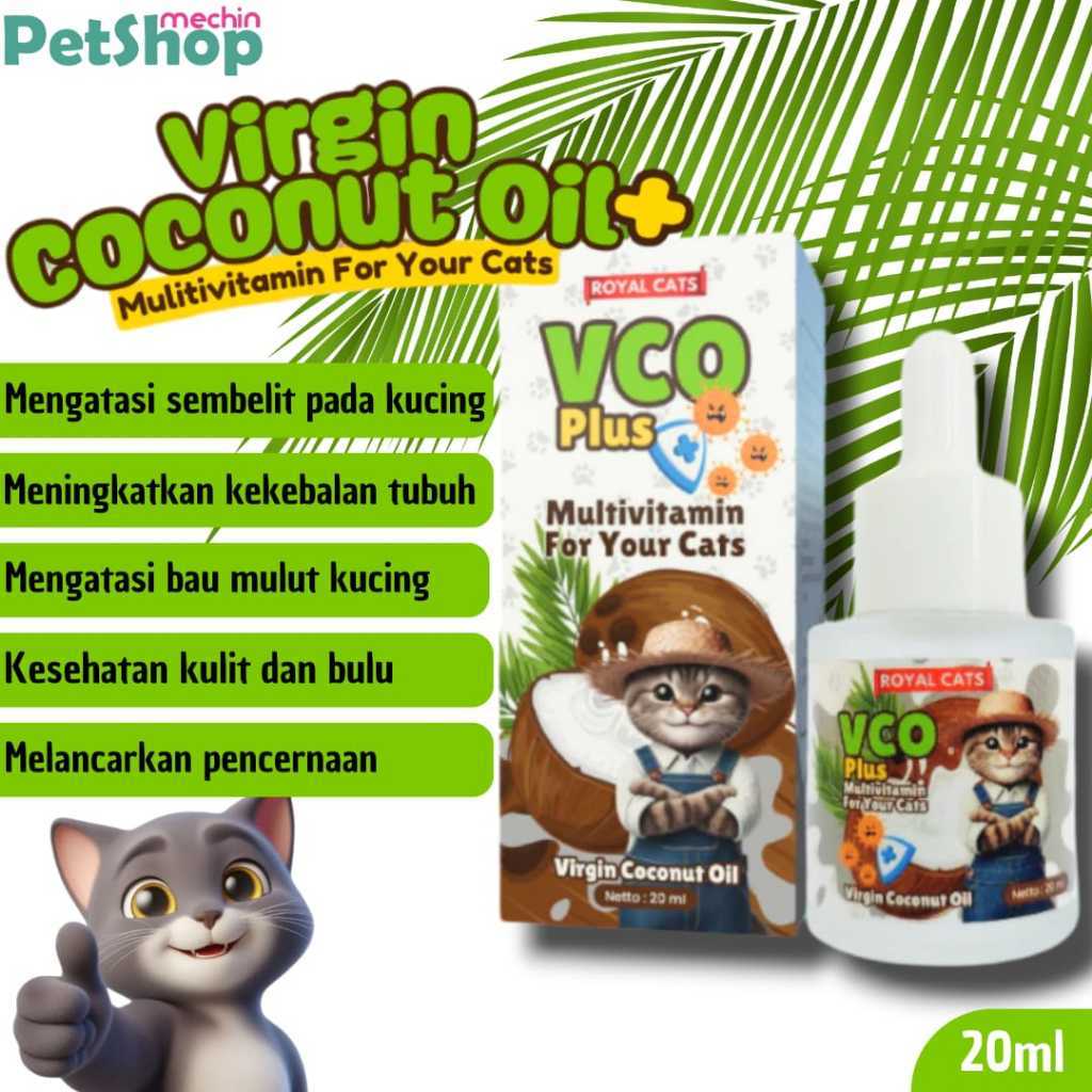 ROYAL CARE VCO PLUS 20ml / VCO PREMIUM / VCO KUCING ANJING MURNI MINYAK KELAPA