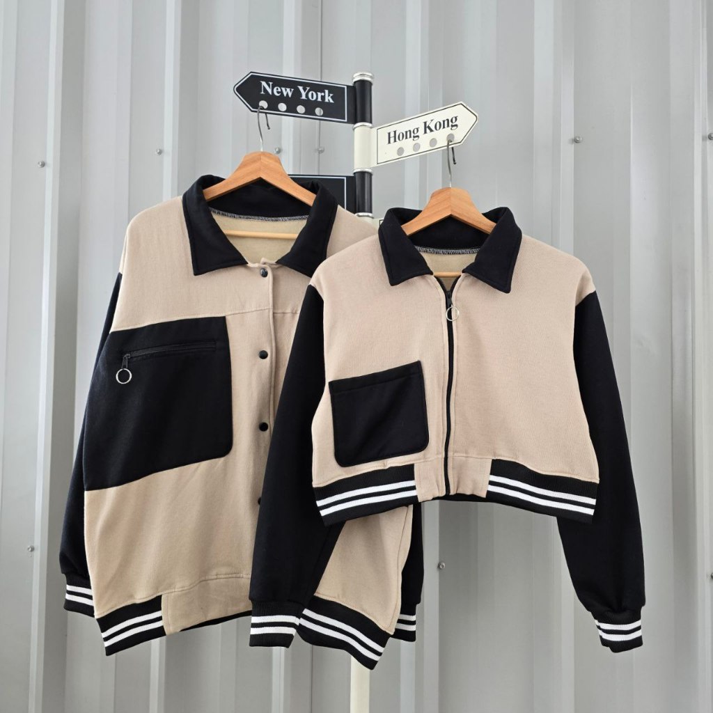 Jaket Couple Midory – Jaket Pasangan Keren Model Korea Kekinian - Sweater couple