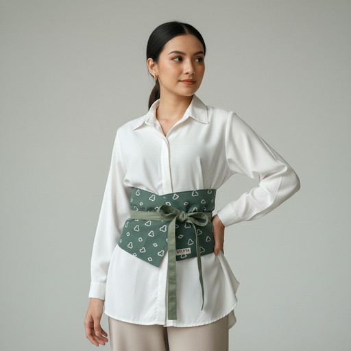 Delova Wardrobe - OBI BELT Premium Jumputan [REGULER] [BB<60kg] | Batik Modern  Elastis Karet Angkin Kekinian Bahan Katun Viscose Ikat Pinggang Sabuk Wanita Terbaru Aksesoris Khas Jawa Solo Termurah Cocok Untuk Gaya Kasual