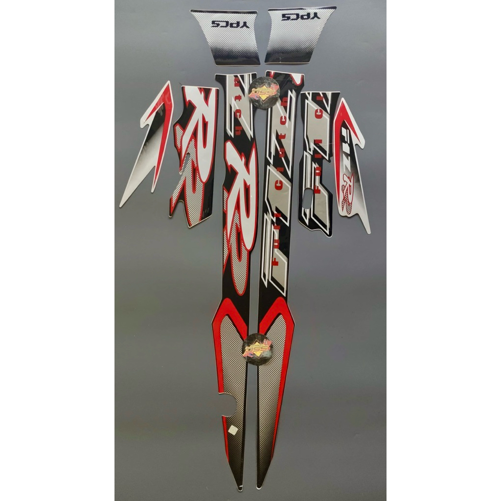 STRIPING STRIKER FIZ R FULL CLUTCH 2002 HITAM SILVER CENTANG MERAH