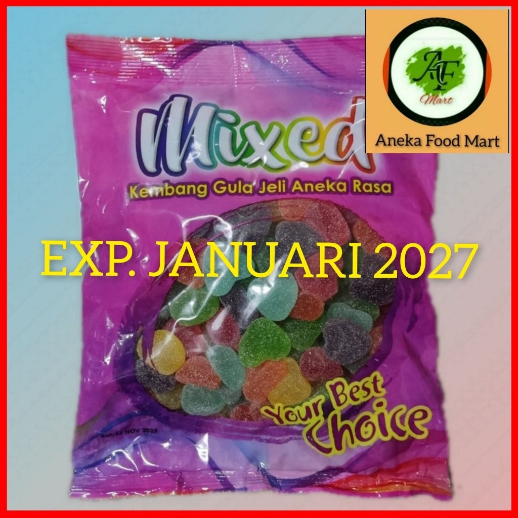 Azman_Azmin Permen Jelly Waisun 1Kg/ Waisun Jelly/ Mixed Pastilles/ Jelly Malaysia/ Permen Jelly/