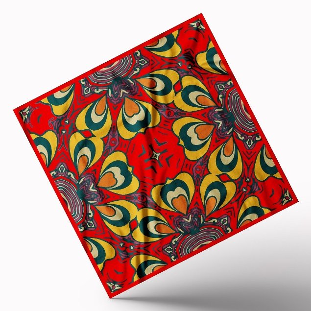 art.ink - slayer bandana motif korean japanes - slayer bandana scraf fasion skena - BUNGA MERAH