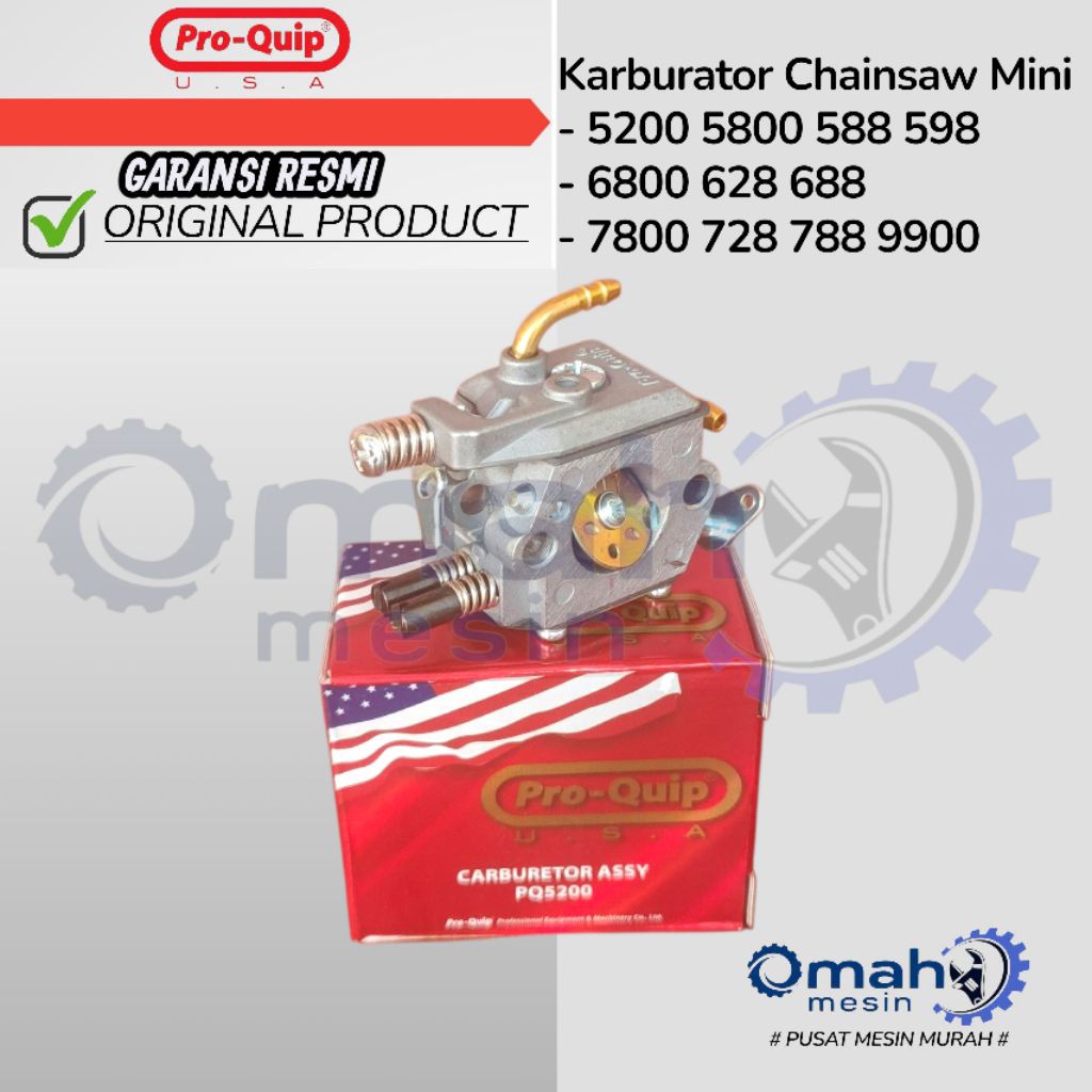 Karburator Senso 5200 5800 6800 7800 9900 588 628 688 728 788 Merk PRO-QUIP ORIGINAL / Carburator Ch