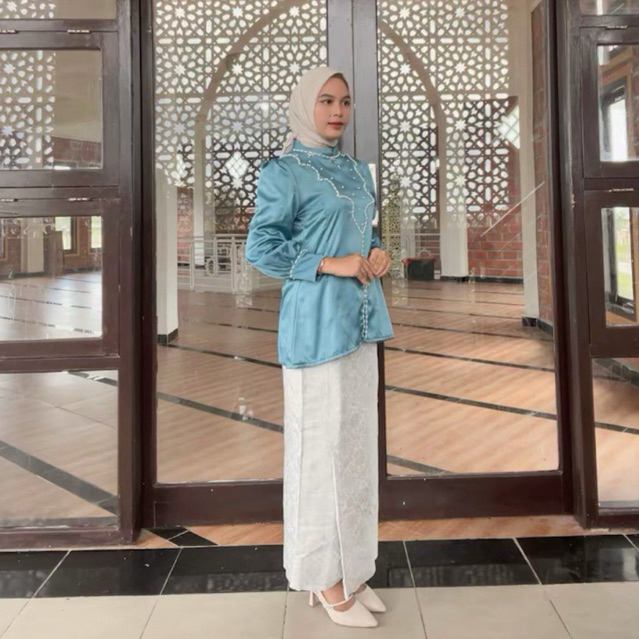 TERBARU Setelan Satin dan Rok Songket