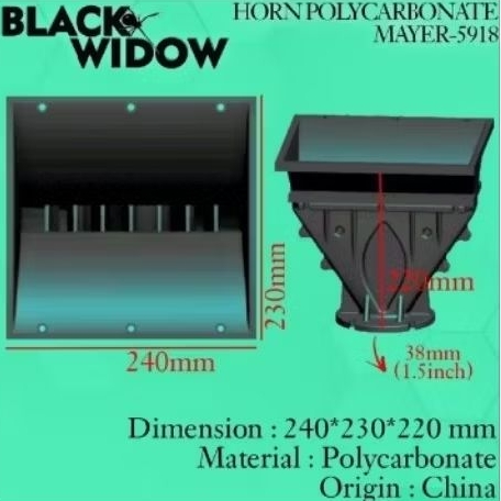 Horn Corong Tweeter Polycarbonate Mayer 5918 Exits 38mm