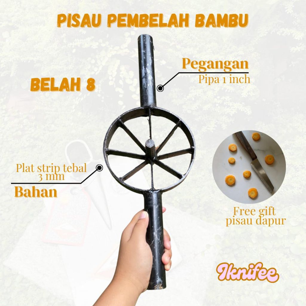 Pisau Pembelah Bambu / Belah Bambu / Belah Bambu Kerucut