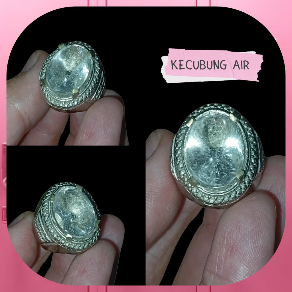 Cincin Batu Kecubung Air Asli Kinyang Air Natural