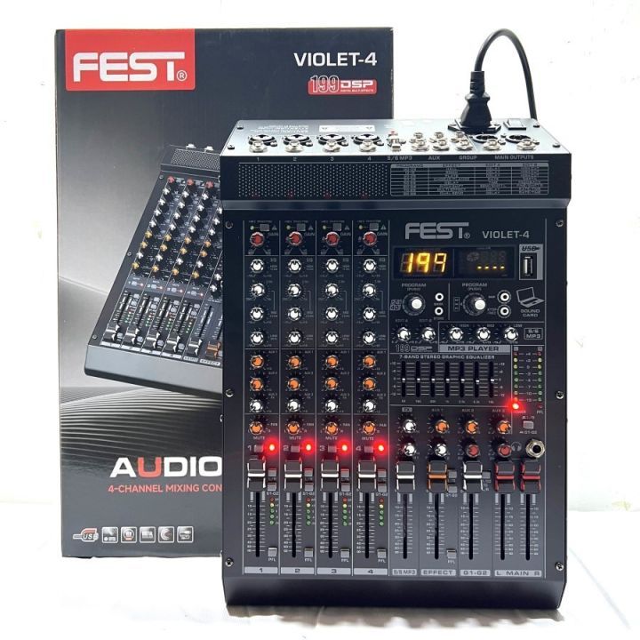 MIXER FEST 6 CHANNEL VIOLET-4 MIXER VIOLET4 PROFESSIONAL MIXING