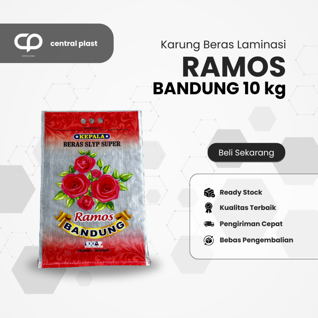 Karung Beras Laminasi 10 kg Cap Ramos Bandung